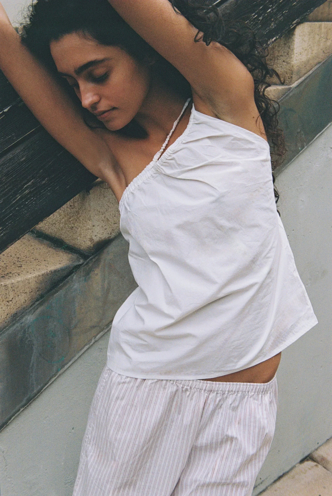 Shoulder Top - White