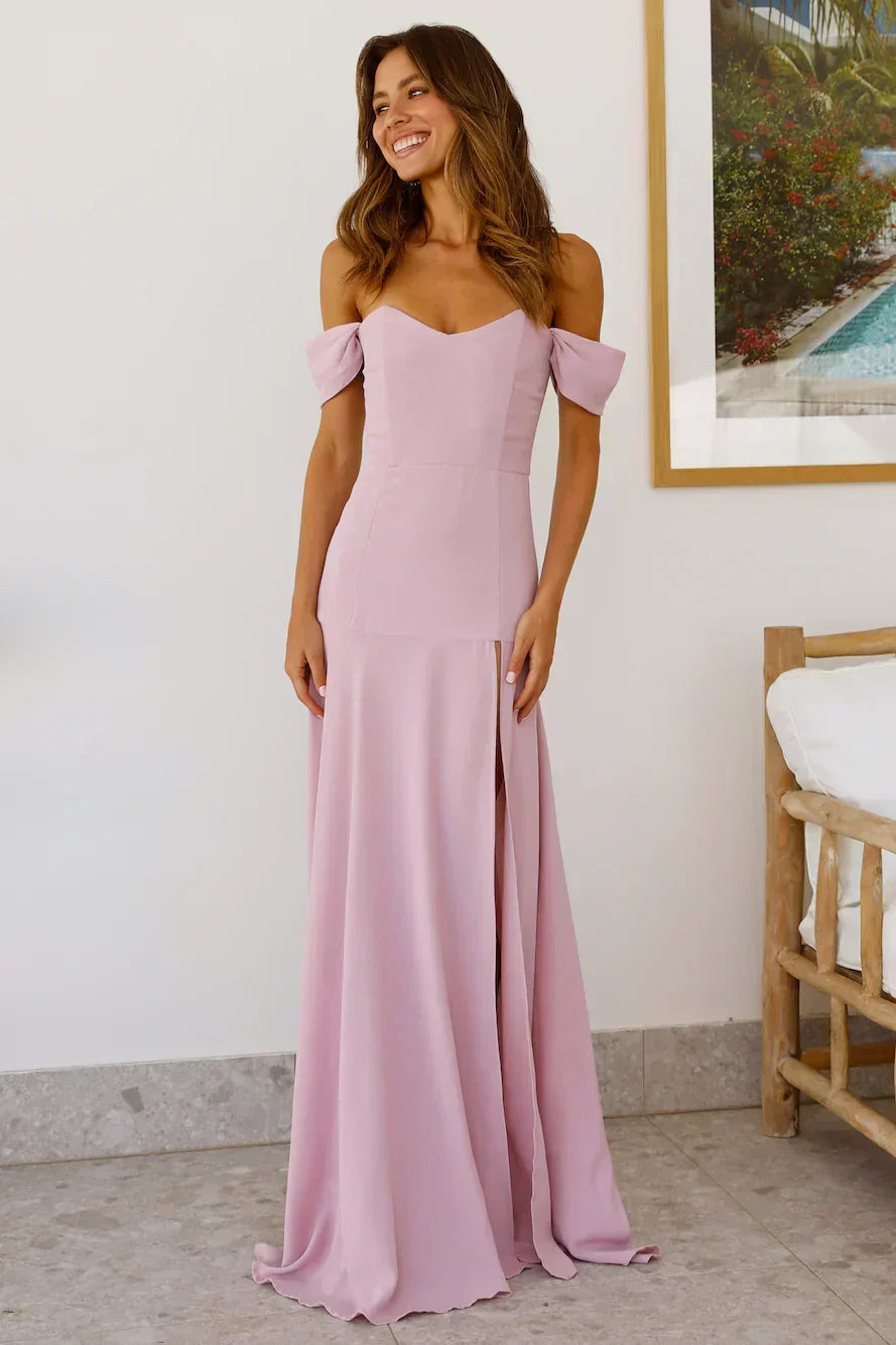 Blushing Cinderella Maxi Dress