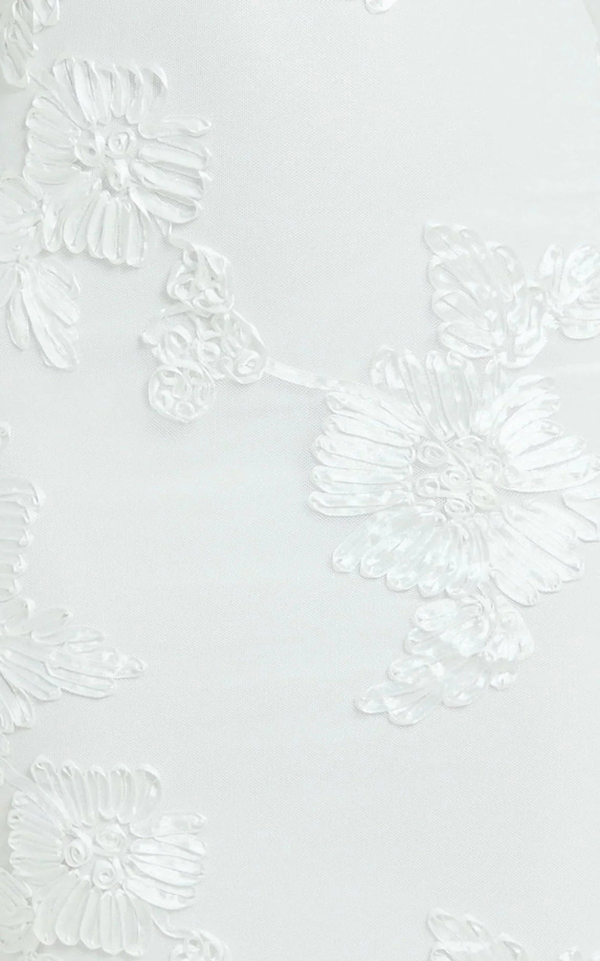 Rory Maxi Dress - Embroidered Mesh Dress in White