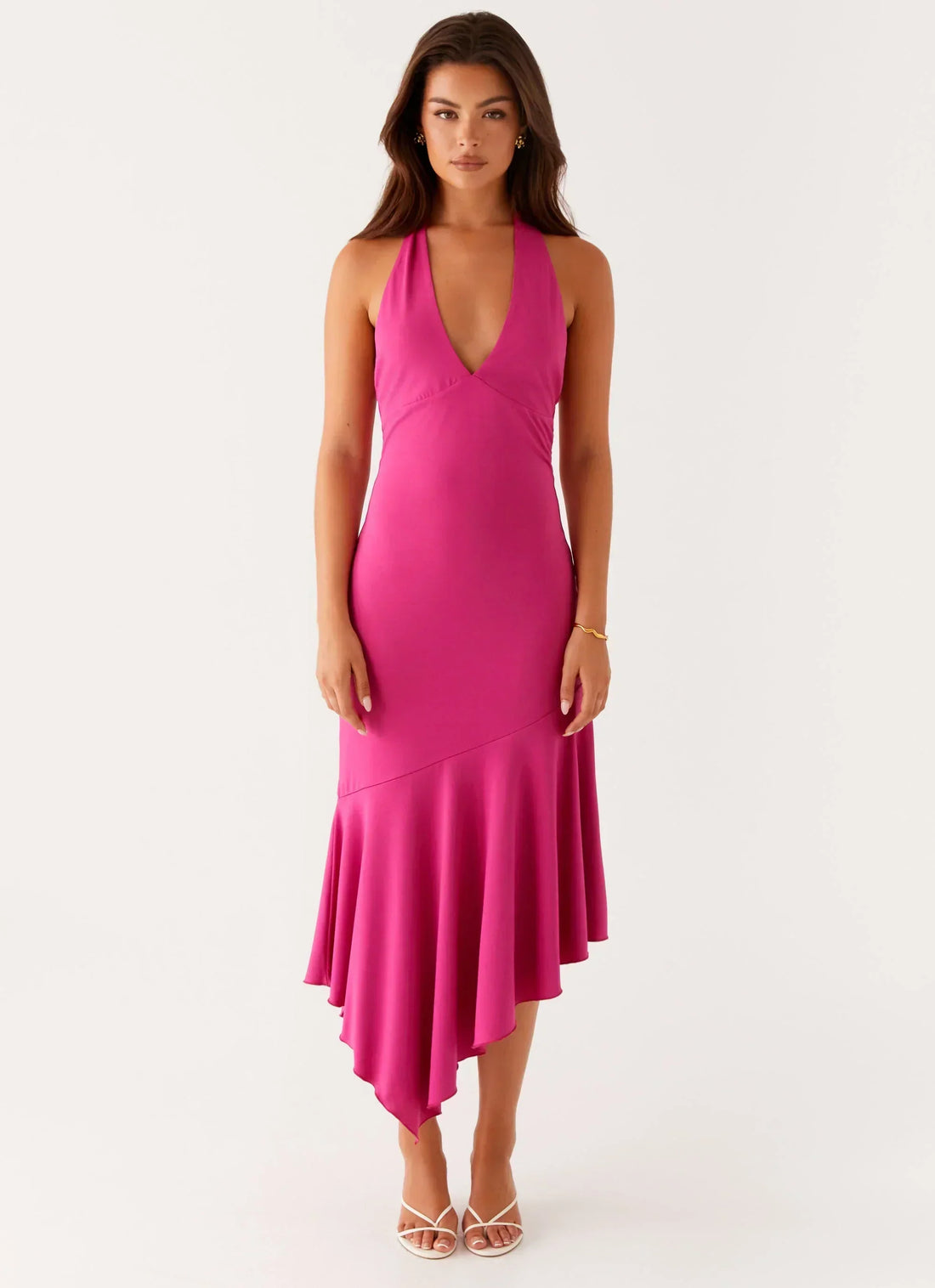 Perdita Midi Dress - Fuchsia