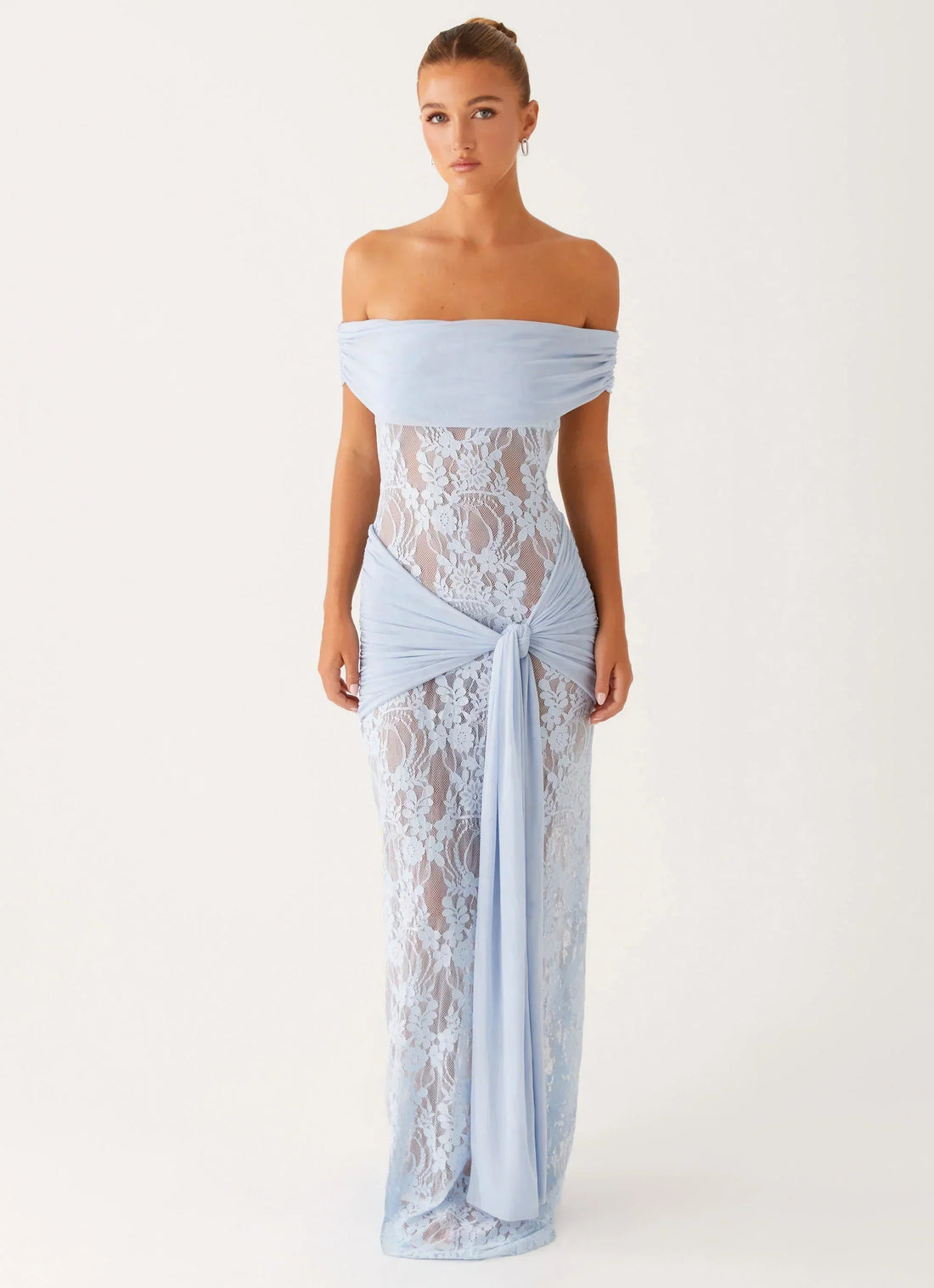 Gracie Twist Maxi Dress - Blue