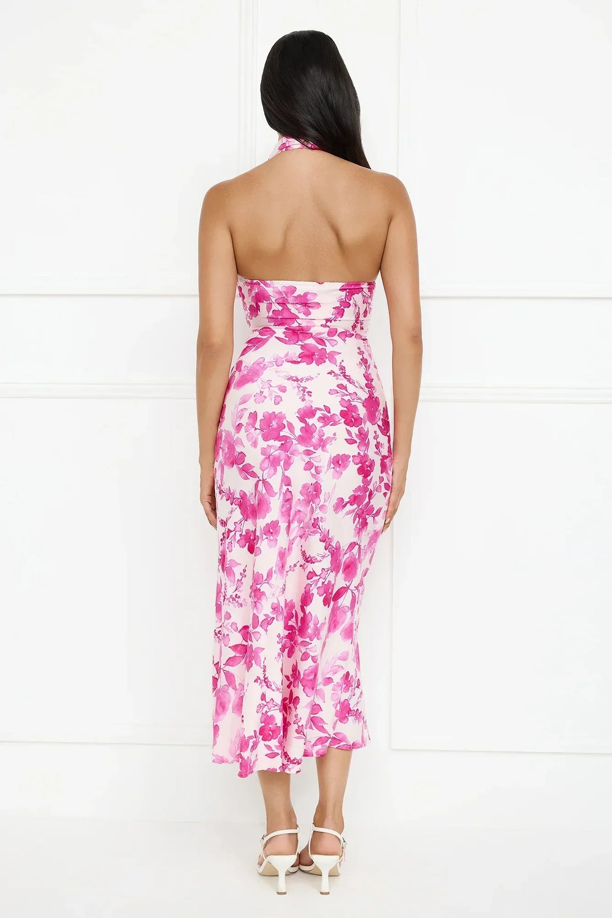 Cupid’S Kiss Halter Midi Dress Pink