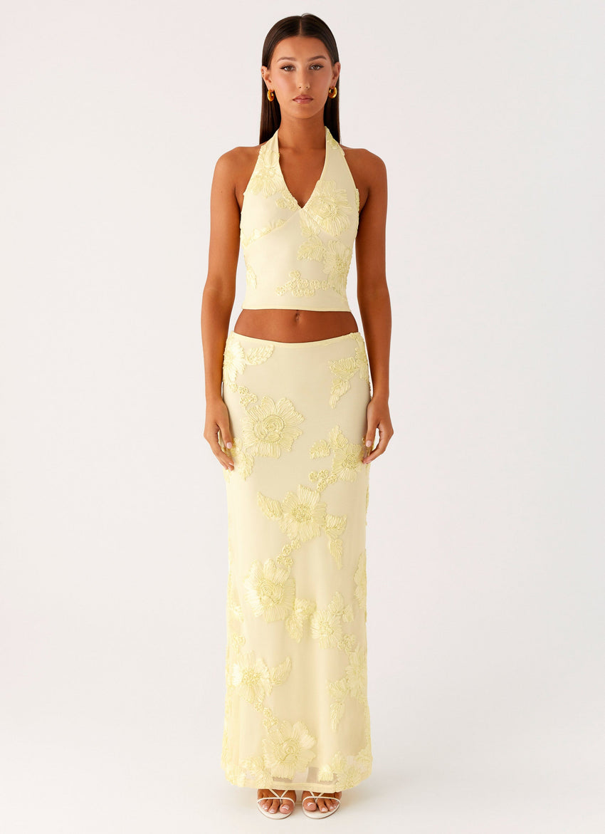 Radiate Halterneck Top - Yellow