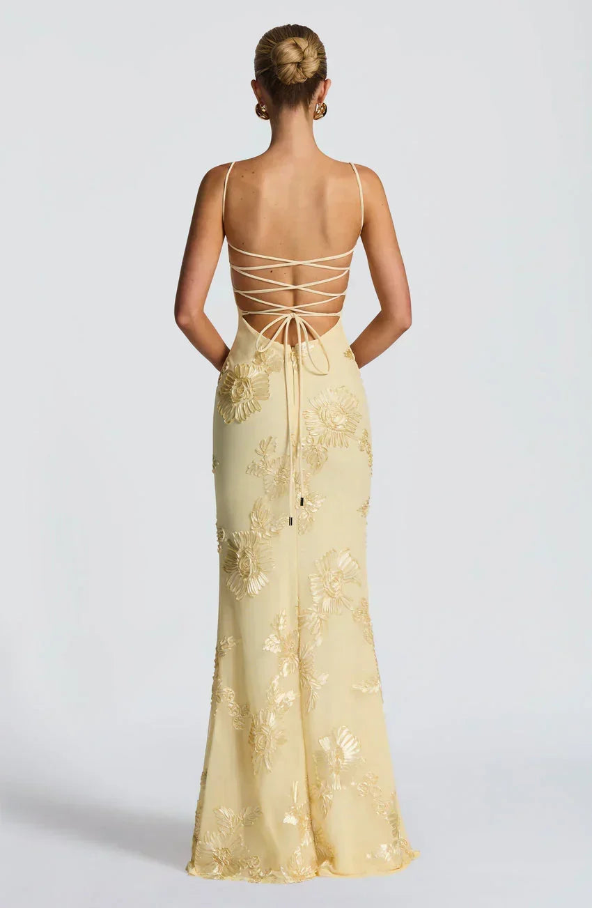 Nefertiti Maxi Dress - Lemon