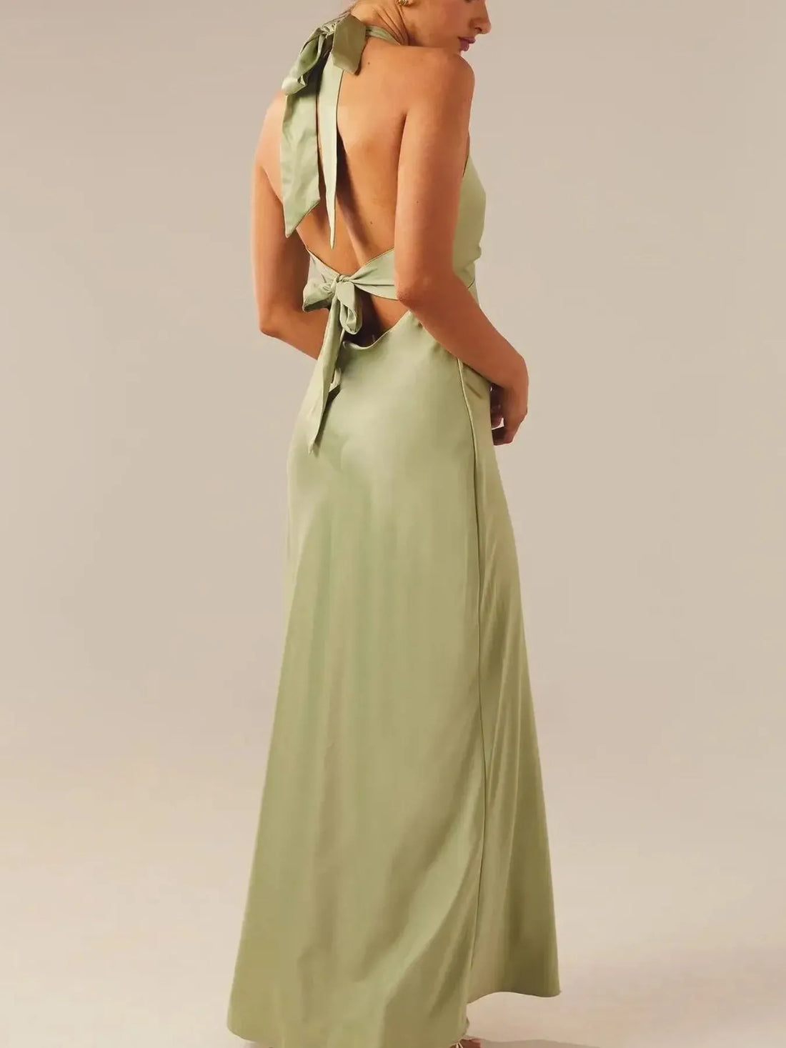 Halter Neck Wrap Maxi Dress